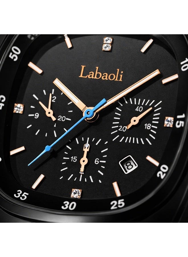Labaoli 42mm Large-Dial Rubber Strap Quartz Watch, 9mm Slim, 3ATM Water Resistant, Unisex Sport Trend - Image 3